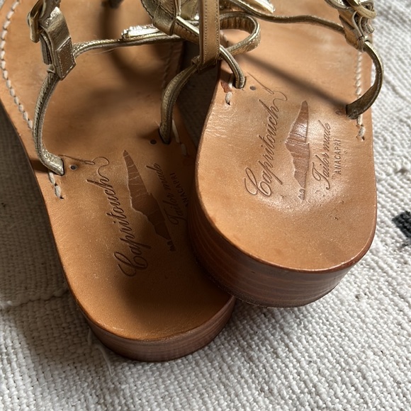 CAPRITOUCH 100% leather hand made Italian sandals with a sea star ⭐️ - Picture 7 of 8